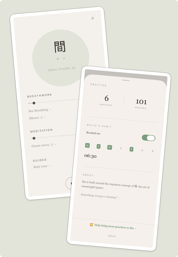 Ma the free breathwork and meditation app