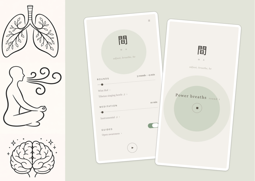 wim hof breathing technique - ma the app for breathwork